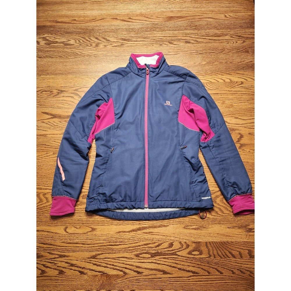 Salomon Advanced Skin Shield Lined Jacket Women's Size Small Blue & Pink